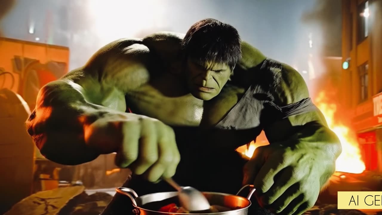 Hulk cooking food 🥘