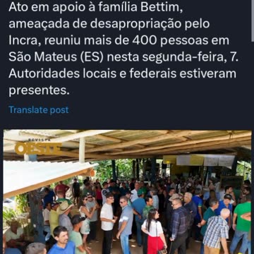 Revista Oeste - Ato em apoio à família Bettim, ameaçada de desapropriação pelo Incra