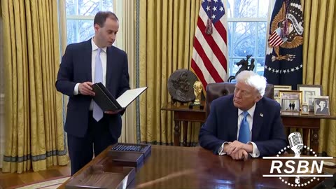 RSBN President Trump Signs Executive Orders in the Oval Office 2-4-25