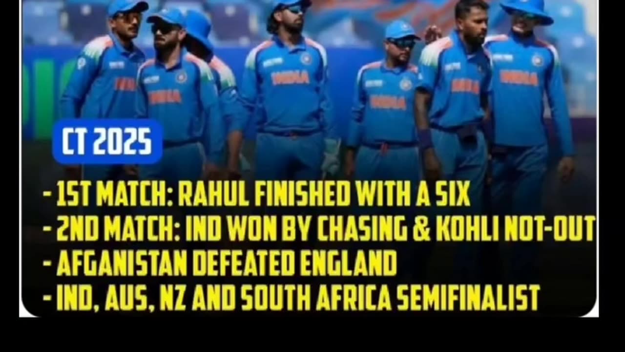 Similarities between CWC-23 and CT25. This time let's pray India lifts the trophy.