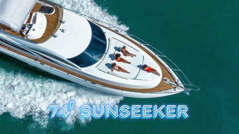 74' SunSeeker - Yacht Rental in North Bay Village, Florida 🏖🌊🛳