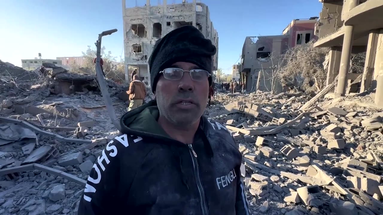 Aftermath of Israeli strike on Gaza's Maghazi refugee camp