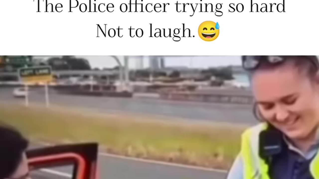 The Police Officer trying so hard Not to Laugh. 😂🤣