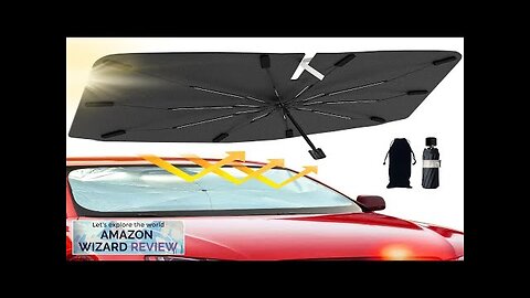 Car Windshield Sun Shade Umbrella Foldable Car Umbrella Sunshade Cover UV Review