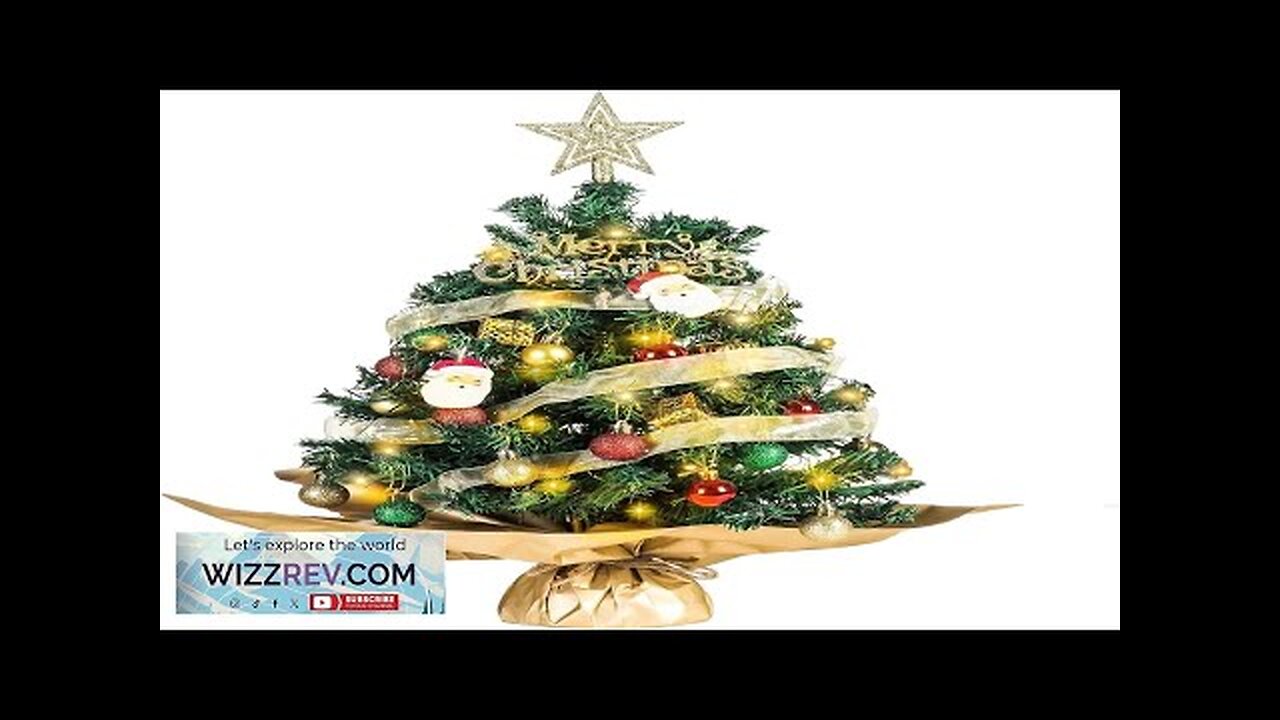 Small Mini Table top Christmas Tree with 50 LED Lights 24 Inch Review