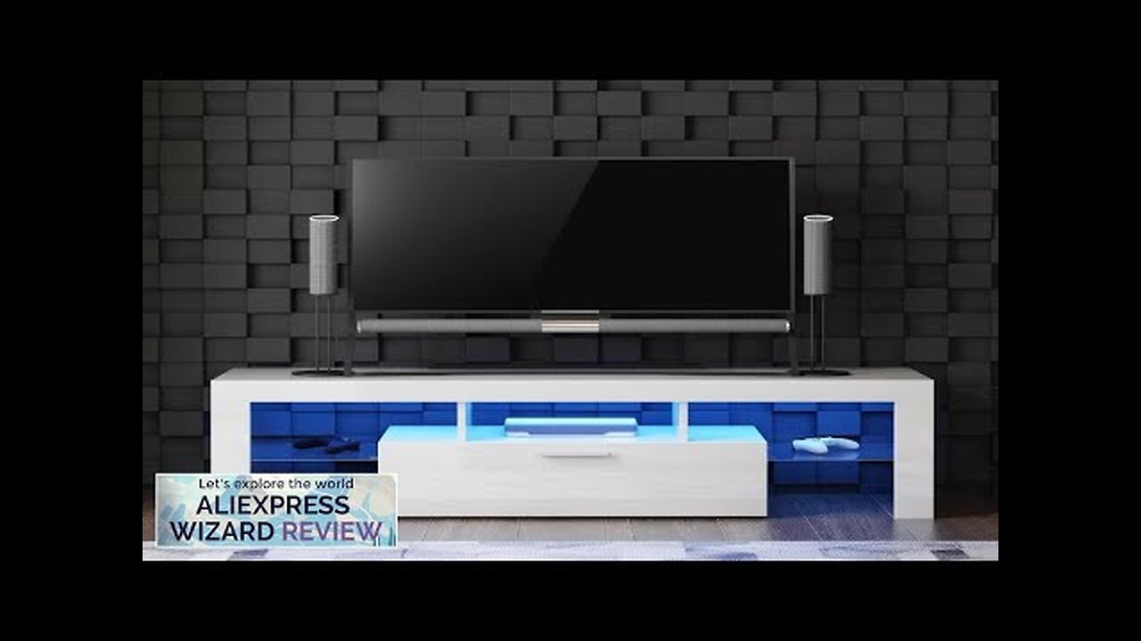 Modern White TV Stand for 32/40/50/55+ Inch TV Entertainment Center TV Console Review