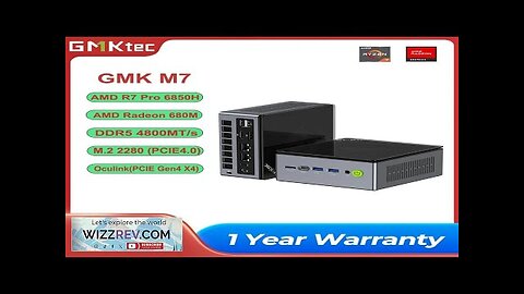 GMKtec M7 AMD R7 Pro 6850H Gaming Mini PC 8-core 16-thread 32GB Review