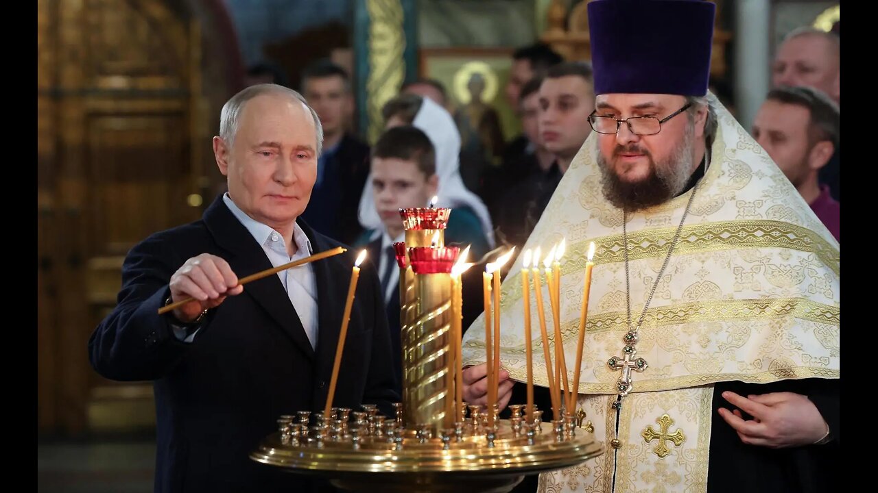 Putin attends Orthodox Christmas service