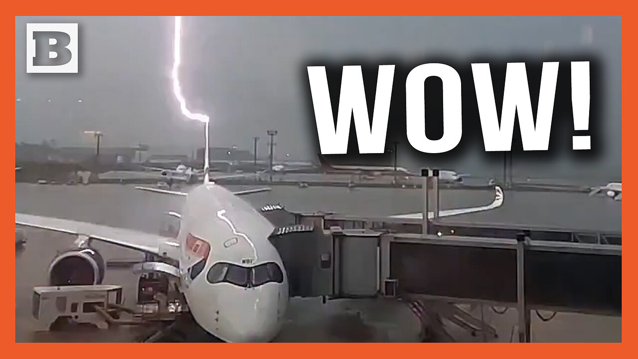 Jolting! Lightning Strikes Tail of British Airways Plane Multiple Times on Runway