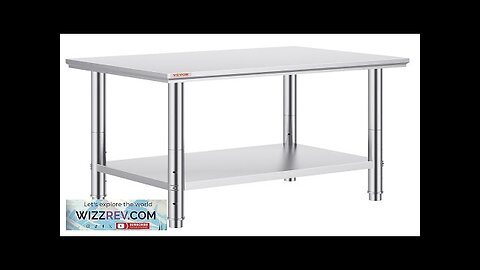 VEVOR Stainless Steel Prep Table 35 x 24 x 31 Inch 700 Review