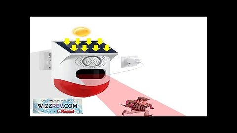 RF433 Solar Powered Infrared Alarm IP65 Waterproof 120dB High Sound PIR Human Review