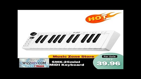 M-VAVE SMK-25mini MIDI Keyboard Rechargeable 25-Key MIDI Control Keyboard Mini Portable USB Review