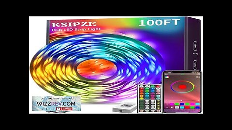 KSIPZE 100ft Led Strip Lights RGB Music Sync Color ChangingBluetooth Led Lights Review