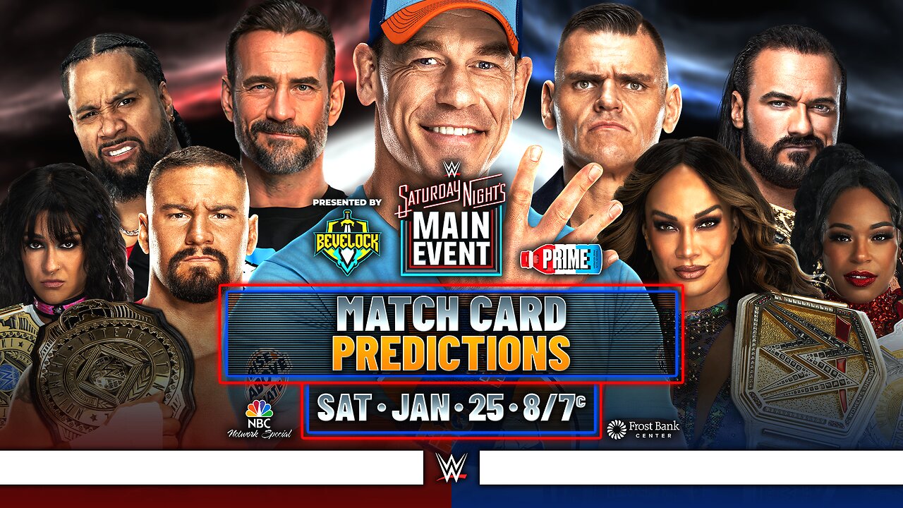 WWE Saturday Night's Main Event 2025 - Match Card Predictions | Bevelock