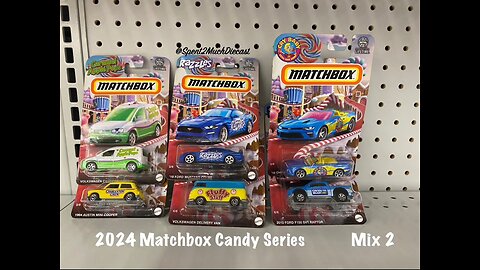 2024 Matchbox Candy Series (Mix 2) - Short Diecast Unboxing - Ford VW Camaro