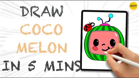 How to Draw Cocomelon in 5 minutes...learn with @QuickDrawHabit