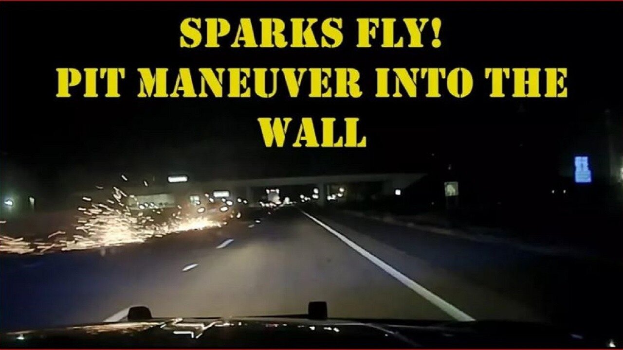 High speed police chase of female suspect ends with pit maneuver