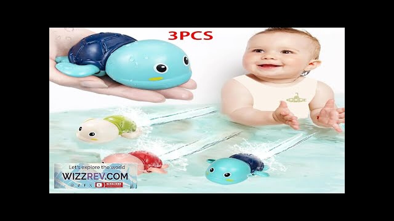 3PCS Baby Bath Toys Water Chain Clockwork Bathing Cute Swimming Turtle Toy Review