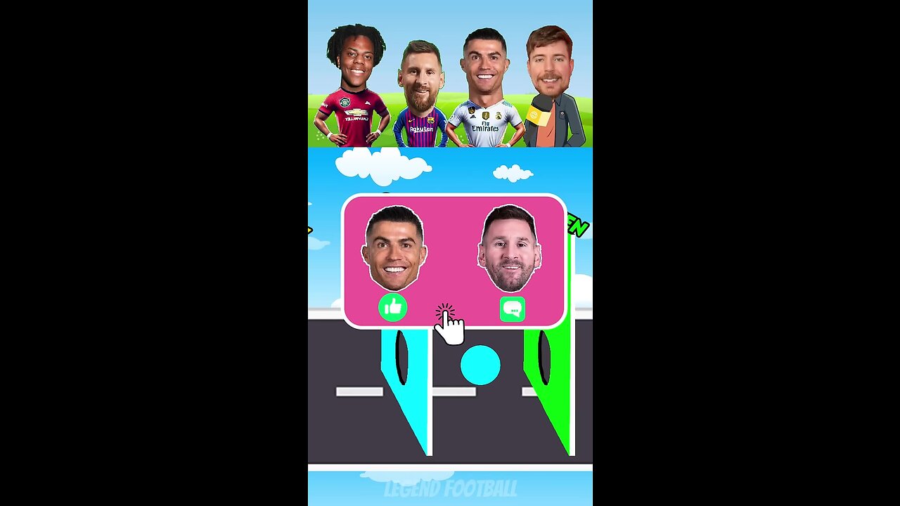 The colors challenge between Messi and Ronaldo