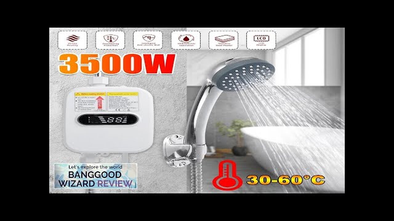 3500W 220V Mini Water Heater Hot Electric Tankless Household Bathroom Faucet Review