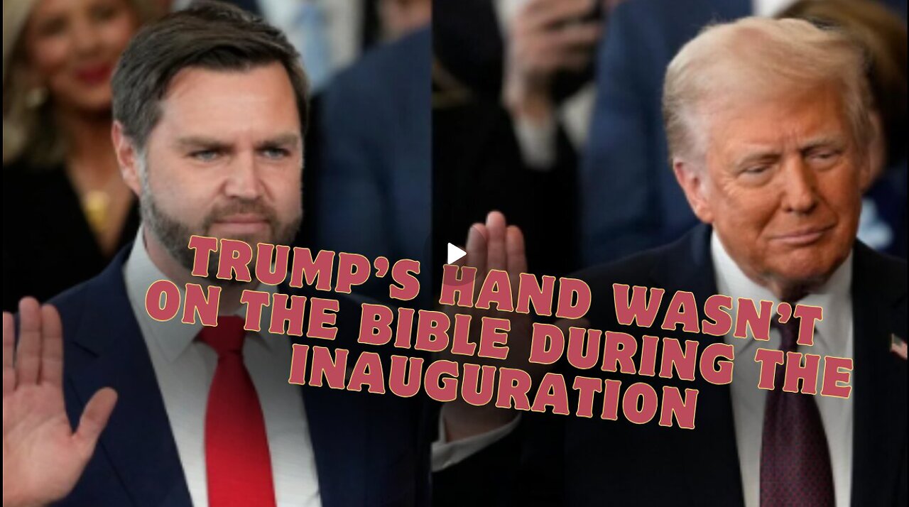 Trump’S Hand Wasn’T On The Bible During The Inauguration, And There’S A Reason For It.