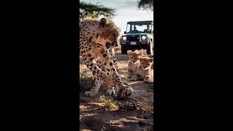 Trapped Cheetah Freed by Rescue intervention.