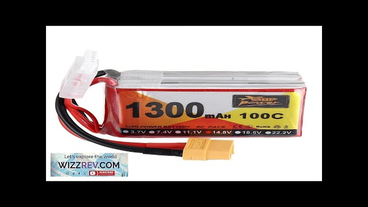 ZOP Power 14.8V 1300mAh 100C 4S Lipo Battery XT60 Plug for RC Review