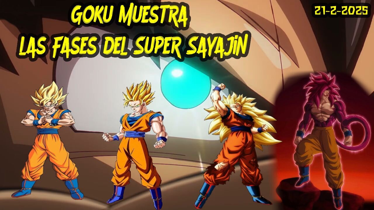 Goku Muestra todas las Fases del Sayajin