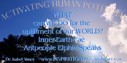 WHAT can WE DO for the upliftment of our WORLD Inner-Earth Fae Antpeople