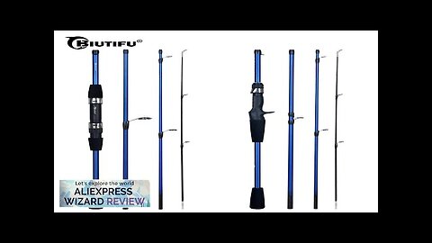 BIUTIFU Baitcasting Spinning Travel Carbon 4/5 Section Fishing Rods Casting Weight 5-20g Review