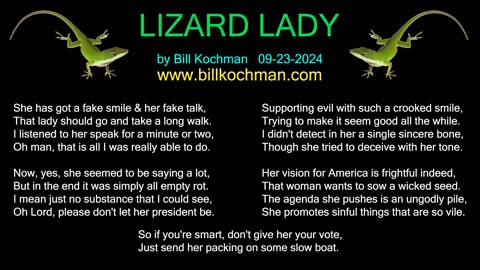 LIZARD LADY -- an original song by Bill Kochman.