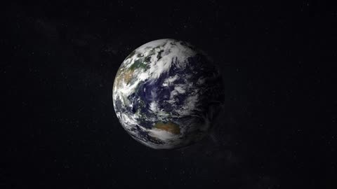 Rotating earth in space