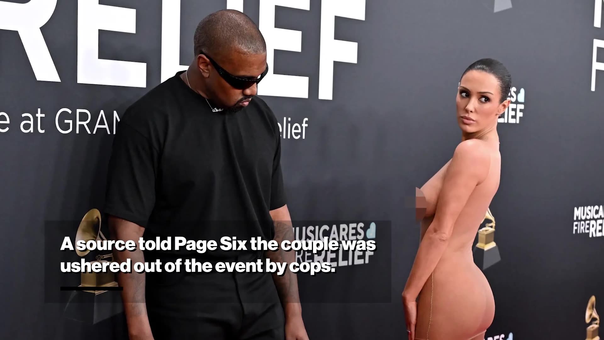 Here's what Kanye West said to wife Bianca Censori during nude Grammys 2025 red carpet appearance