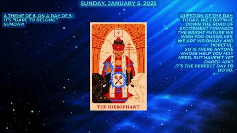 Dare to Belong! ~ Numerology Energies for Sunday, Jan. 5, 2025