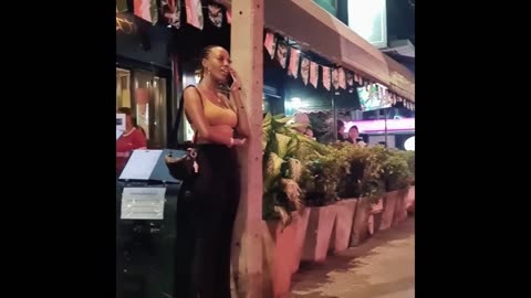 Thailand nightlife on the streets and in bars with pretty girls and freelancers.