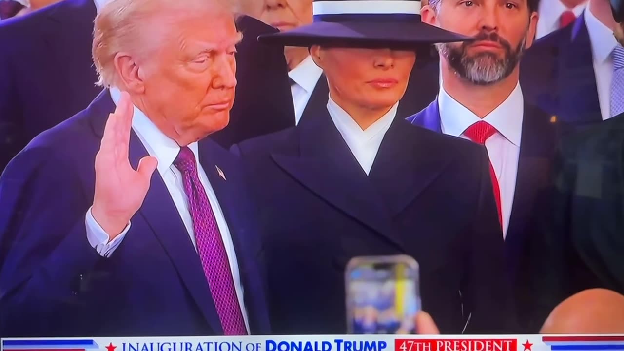 President Trump Being Sworn In