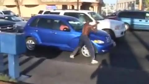 BumFights 3 clip Crack Head Attacks Car