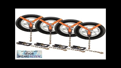 VEVOR Car Tie Down with Chain Anchors Lasso Style 2"×120" Tire Straps Review