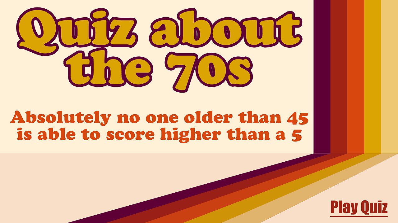 Quiz About The Seventies