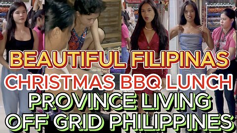 🇵🇭 Filipina Island Beauties Prepare BBQ Christmas Dinner! Off Grid Island Family Living Philippines