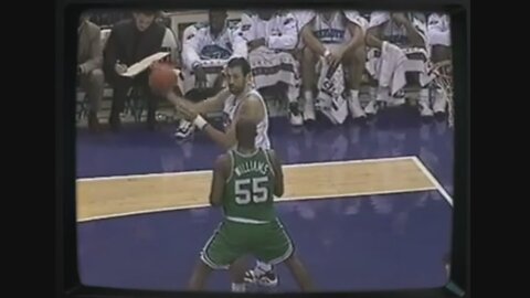 Vlade Divac 23 Points 9 Ast 4 Blk Vs. Celtics, 1996-97.