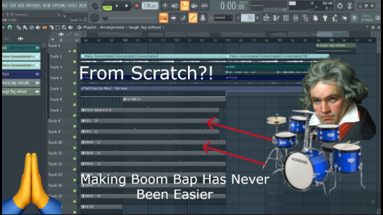 Making a Boom Bap Beat From Scratch-FL Studio Tutorial-How to make beatsMaking a Boom Bap Beat From Scratch-FL Studio Tutorial-How to make beats Plus Mixing Tips