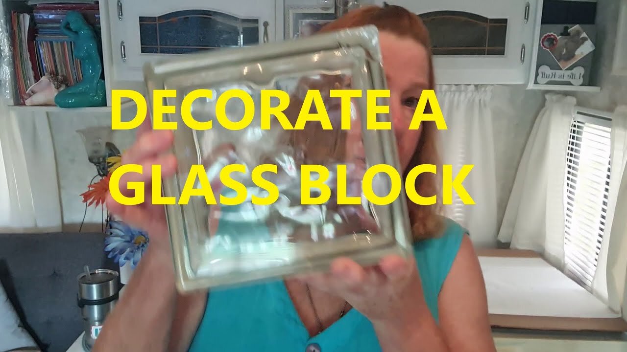 DIY Glass Block With Lights and Decorations craft