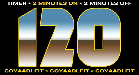 GOYAADi.FIT 2 Minutes On, 2 Minutes Off: 60-Minute Interval Timer