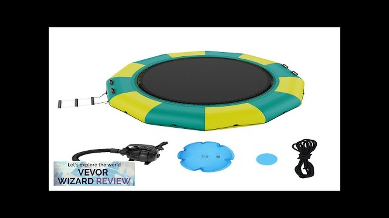 VEVOR Inflatable Water Bouncer 12ft Recreational Water Trampoline Portable Bounce Swim Review