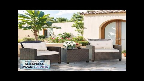 Patio Furniture Outdoor Set 3 Piece Wicker Rattan Front Porch Bistro Set Review