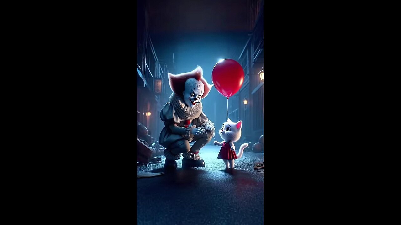 Pennywise is after cute Cat and Kitten in a Spooky Town 🥺🥺