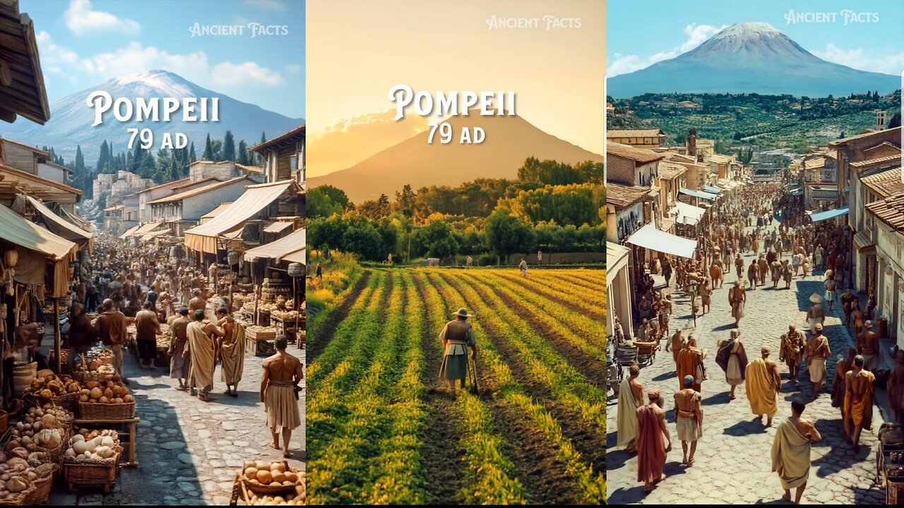 A day in the life in Pompei 79AD. brought to life by Ai