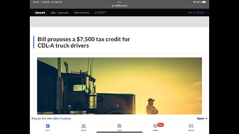 RMC88 Bill proposes a $7,500 tax credit for CDL-A truck drivers