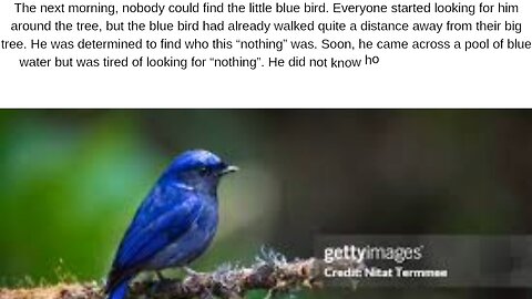 English stories The blue bird story